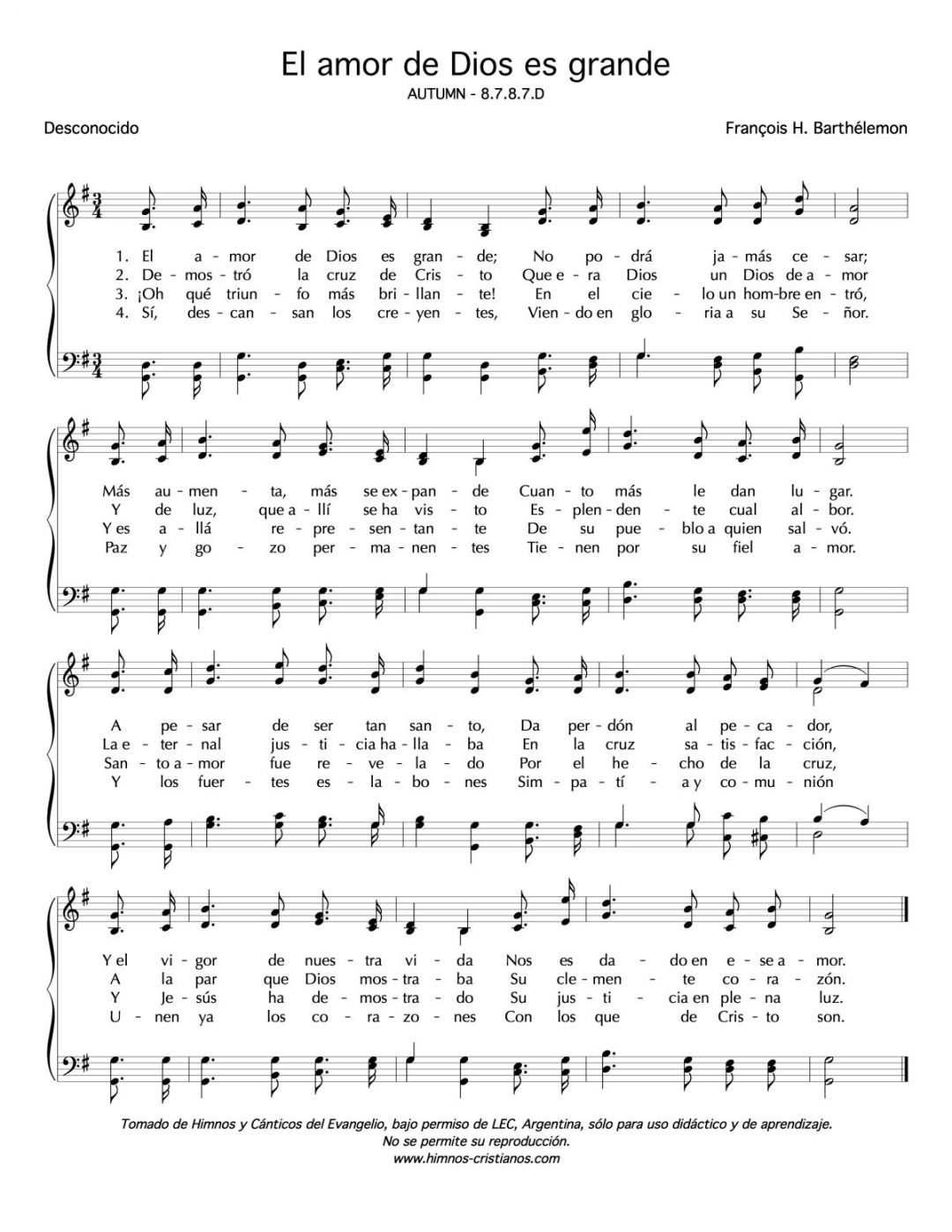 El amor de Dios es grande - Himnos Cristianos