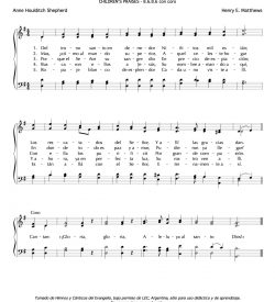 Del trono santo en derredor