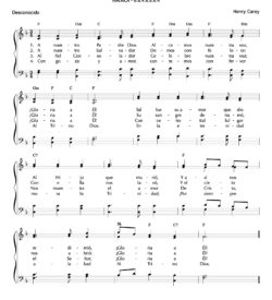 Música y partitura del himno A nuestro Padre Dios alcemos nuestra voz